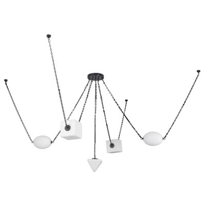 Mineral 5-Light Brass dimmable LED Chandelier