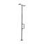 Floor-to-Ceiling Transfer Pole, Tension Mounted Bathroom Grab Bar with Anti-Slip Curve Handle, 300 Lbs Capacity Security Pole for Elderly, Ideal Senior Safety Pole for 7-10 Ft Ceilings, Black