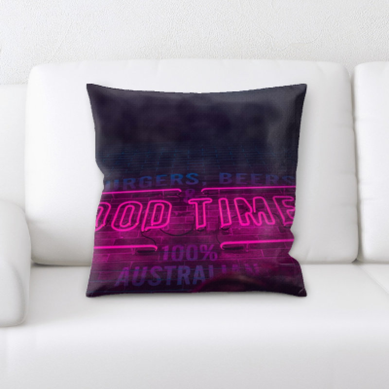 Microsuede Reversible Throw Pillow