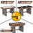 Barrington Urban 3-in-1 Combo Game Table – Foosball, Air Hockey and Table Tennis– Multi Game Table for Home or Game Room
