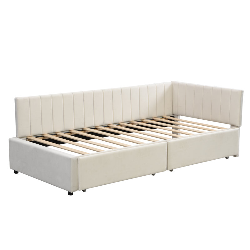 Aliyannah Upholstered Daybed, Beige
