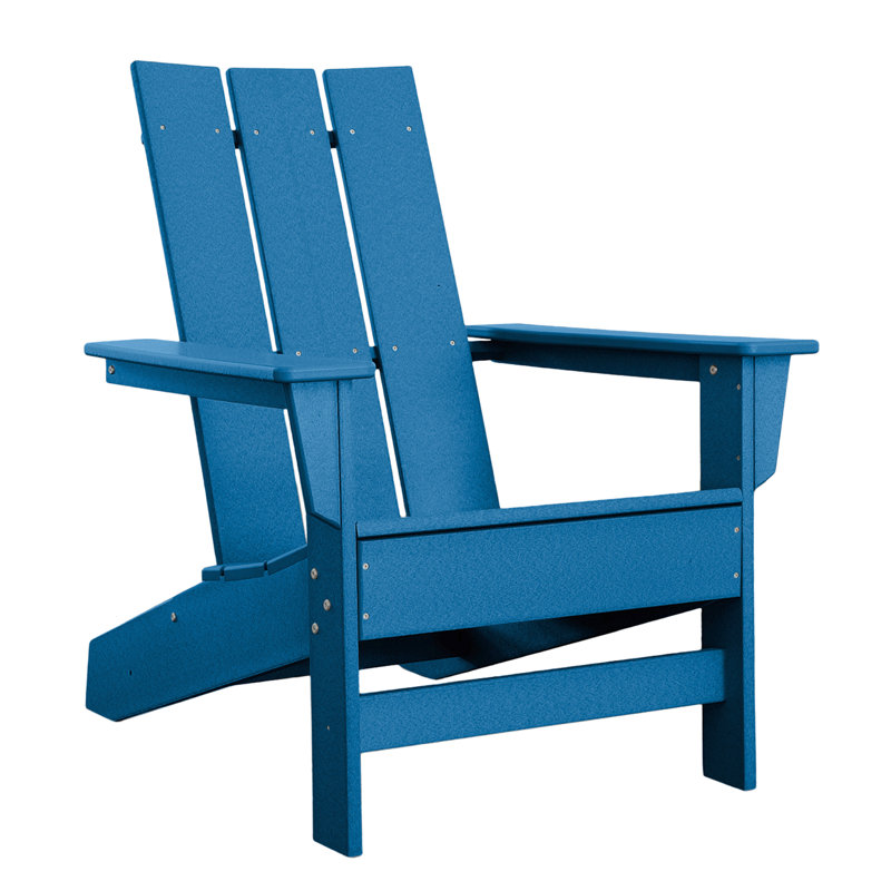 Chaise Adirondack en PEHD toutes saisons Ratcliff, Bleu royal