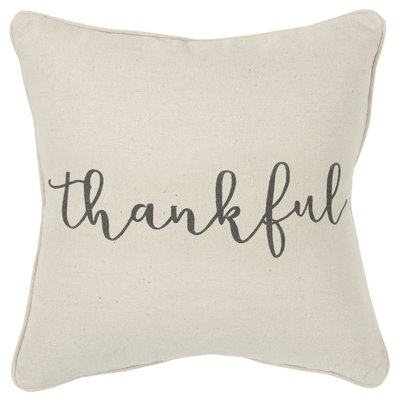 Appliqued Cotton Throw Pillow