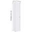 Armoire latérale de salle de bain 12 po, 2 portes à fermeture douce, fixation murale, blanc, grand espace de rangement, 2 portes à fermeture douce, espace intérieur généreux-1396750136