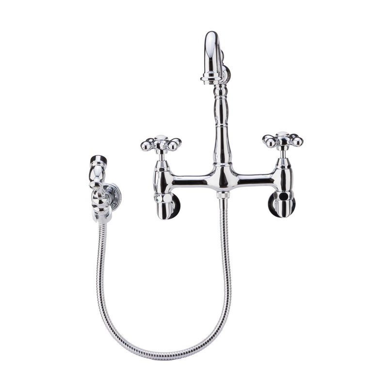Chevington Kitchen Faucet with Side Spray, Chrome