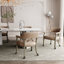 Chaise de poker avec accoudoirs pivotants capitonnés brun jaunâtre de la collection LUMera-2030762712-2030762715