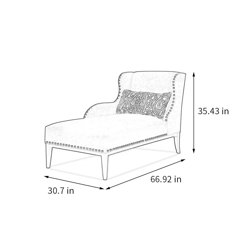 Chaise moderne de style méditerranéen, Chaise longue à accoudoir droit