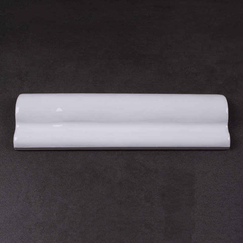 New Country 1.97" x 5.9" Ceramic Chair Rail Tile Trim, White