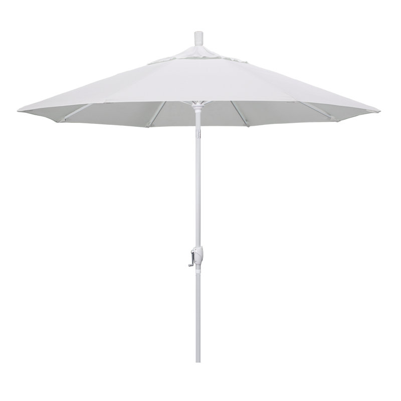 Parasol de marché 9 pi Ayomipo, Toile Sunbrella® naturel, Blanc