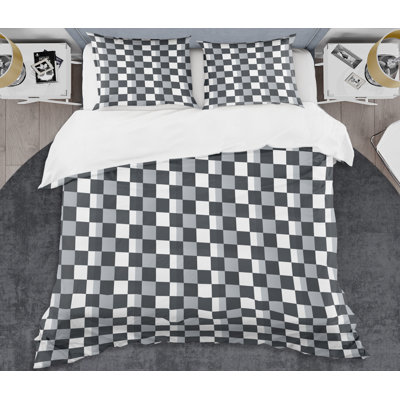 Polyester Twill Geometric Shapes Duvet Cover Set