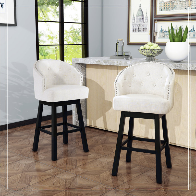 Tabouret de bar pivotant OGDEN KD (ensemble de 2) Créez une expérience culinaire intemporelle et améliorez le confort culinaireCréez une expérience culinaire intemporelle et améliorez le confort culinaire