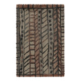 Vintage Swedish Rya Rug, Scandinavian Geometric Patterns In Gray - Rug & Kilim