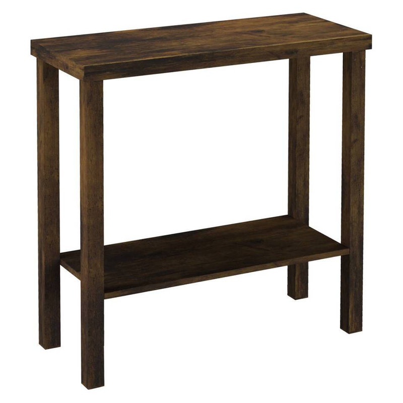 Tahesia 180.34cm W Solid Wood Bedside Table, Rustic Brown