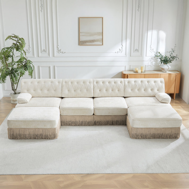 Canapé Chesterfield, Beige