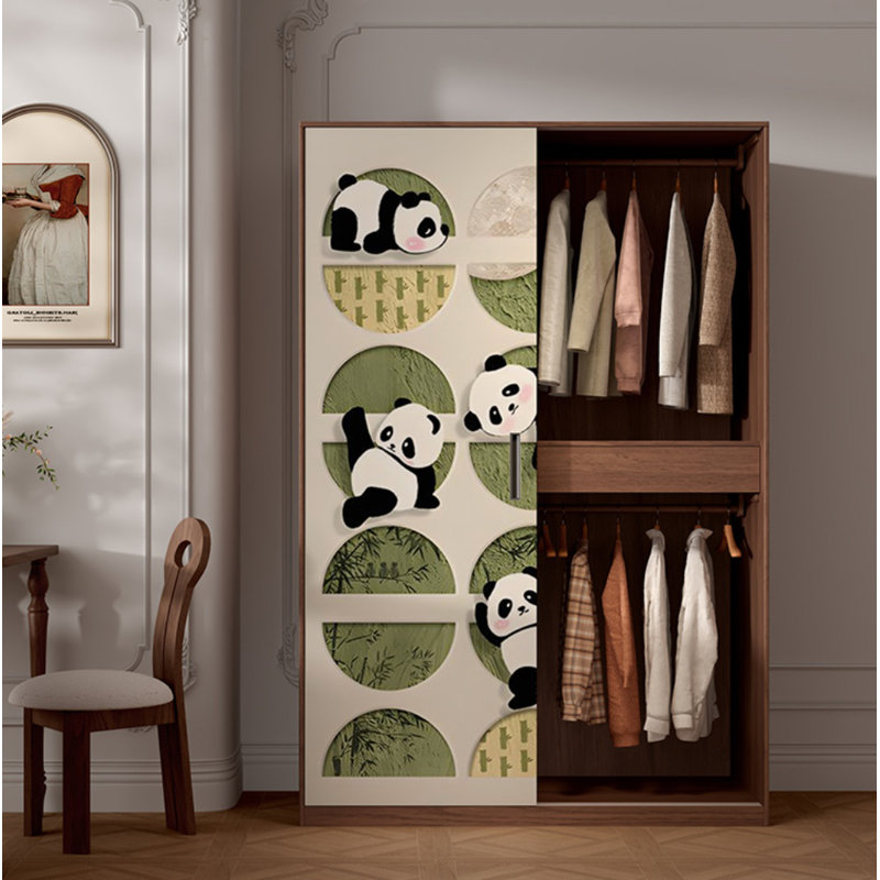 Jolie garde-robe de panda, Noyer / beige