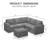 Aubade L-Shaped Modular Storage Sofa Set-685543998