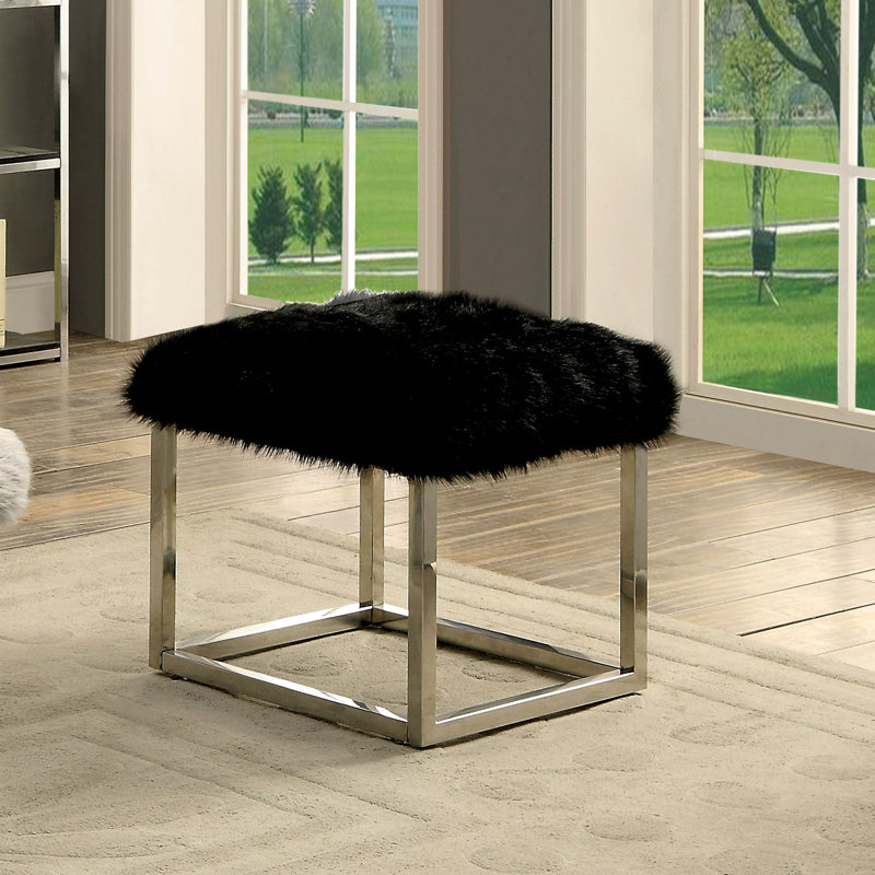Tabouret d'appoint Agrippa Steel, Noir, Or