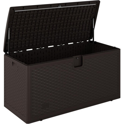 73 gal Resin Deck Box, Waterproof Outdoor Storage Box with Lockable Lid, Patio Storage Bin for Cushions, Garden Tools, Pool Accessories, Indoor Outdoo by GarveeHome