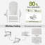 Ensemble de 6 chaises Adirondack pliantes, chaises de foyer, porte-gobelet, PEHD toutes saisons-1609451535