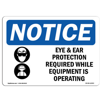 Eye & Ear Protection Required Sign