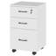 Classeur mobile verrouillable à 3 tiroirs - Armoire de rangement pour articles personnels et de bureau-1454807315