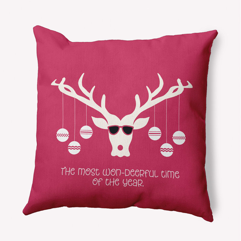 Coussin décoratif intérieur / extérieur en polyester à imprimé animal, 18 po x 18 po, Carré