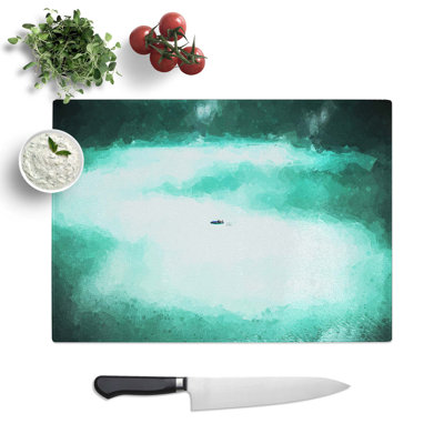 Tempered Glass Rowing Boat in Switzerland Chopping Board