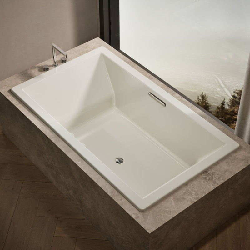 Baignoire de massage à bulles d'air rectangulaire avec drain central 72 "x 42" avec drain central, It