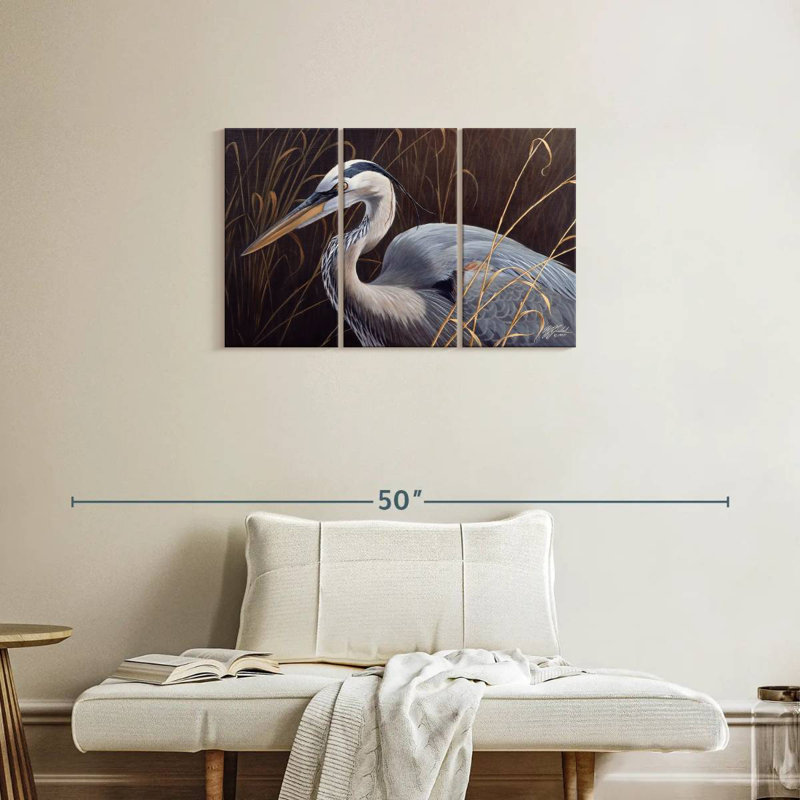 Brampt Great Blue Heron, 20" H x 33" W
