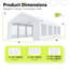 Quictent 5x10m (16x32ft) Party Tent Canopy, Heavy Duty Outdoor Event Shelter for Wedding, BBQ, Gathering with Storage Bags-122760404