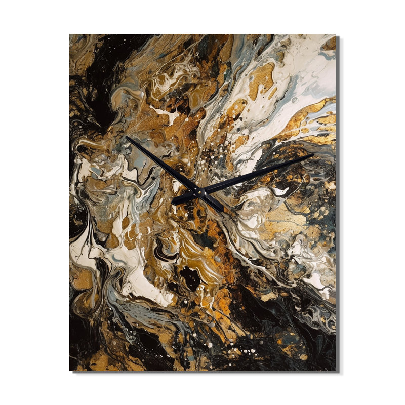 Jaston - Horloge murale abstraite, H 32 po x l 16 po x P 1 po