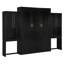 Grand lit escamotable avec bureau, coiffeuse et armoires-915522828