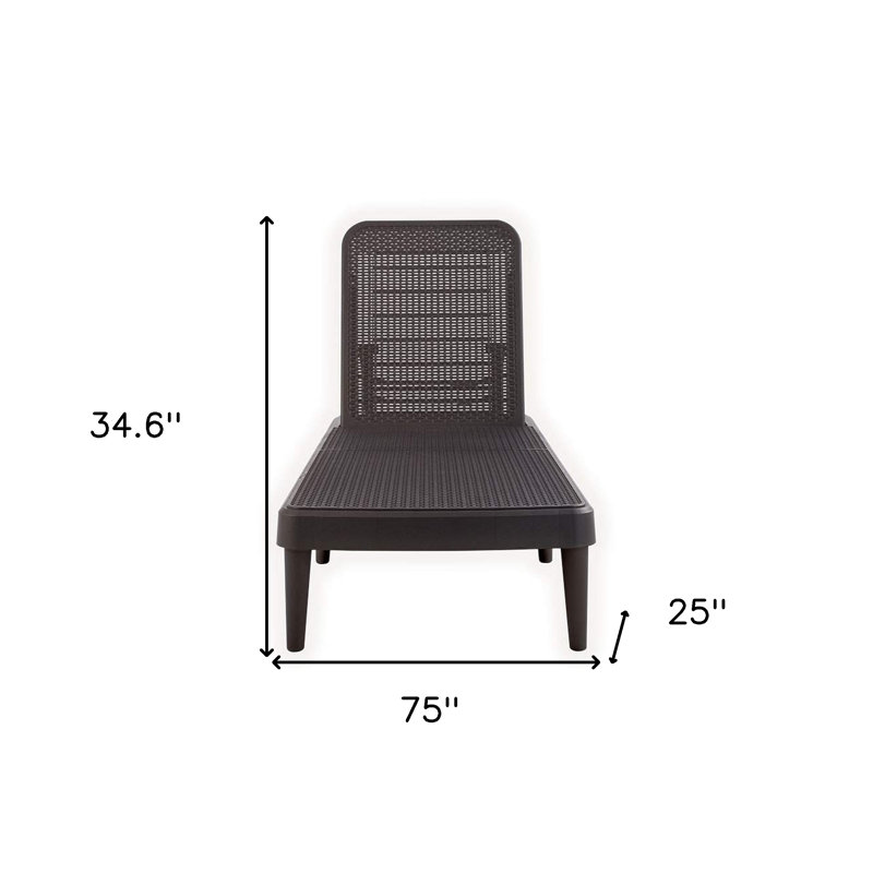 Chaise longue d'extérieur 75 po