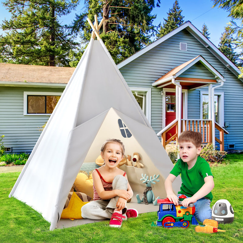 Wilwolfer 47.1'' W x 47.1'' D Indoor / Outdoor Polyester Triangular Play Tent
