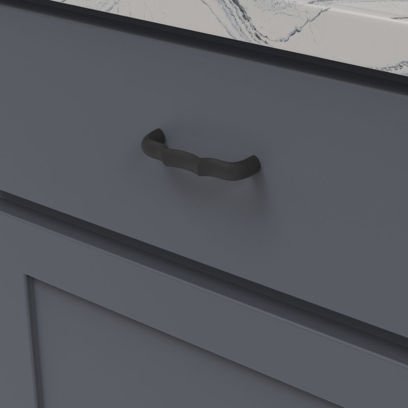 Trellis Collection Pull, 3" inch, 0.5" W x 3.38" L, Matte Black