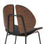 Ensemble de 2 chaises de salle à manger en microfibre beau noir avec pieds en fer