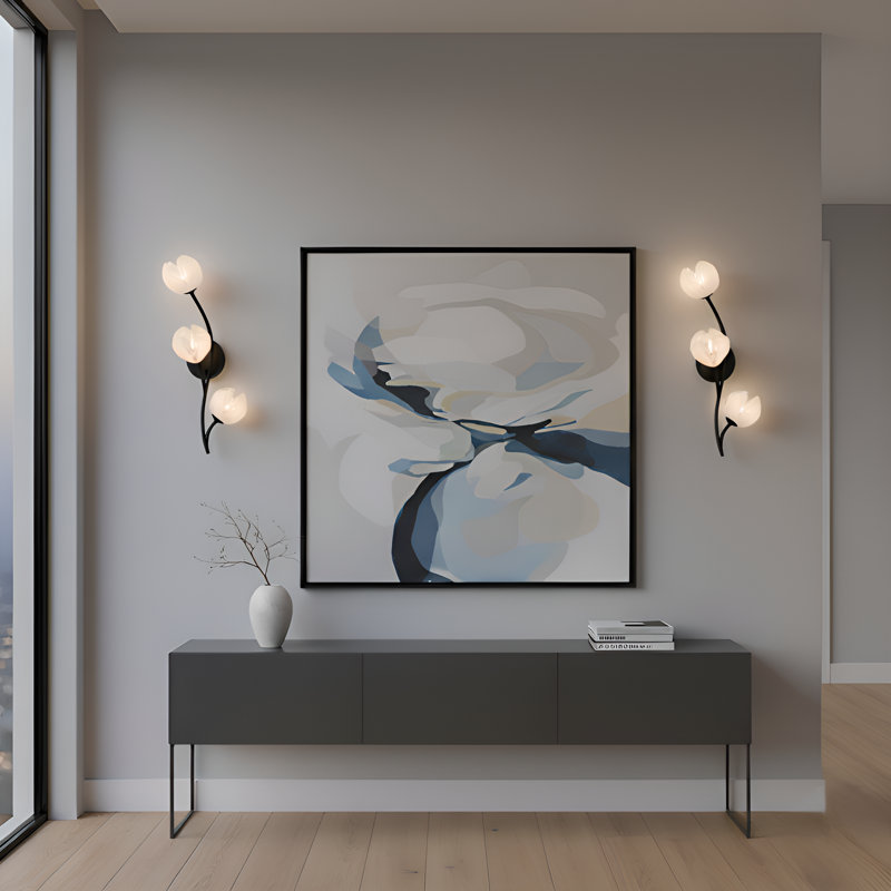 Applique murale noire matte à 3 lumières Walker