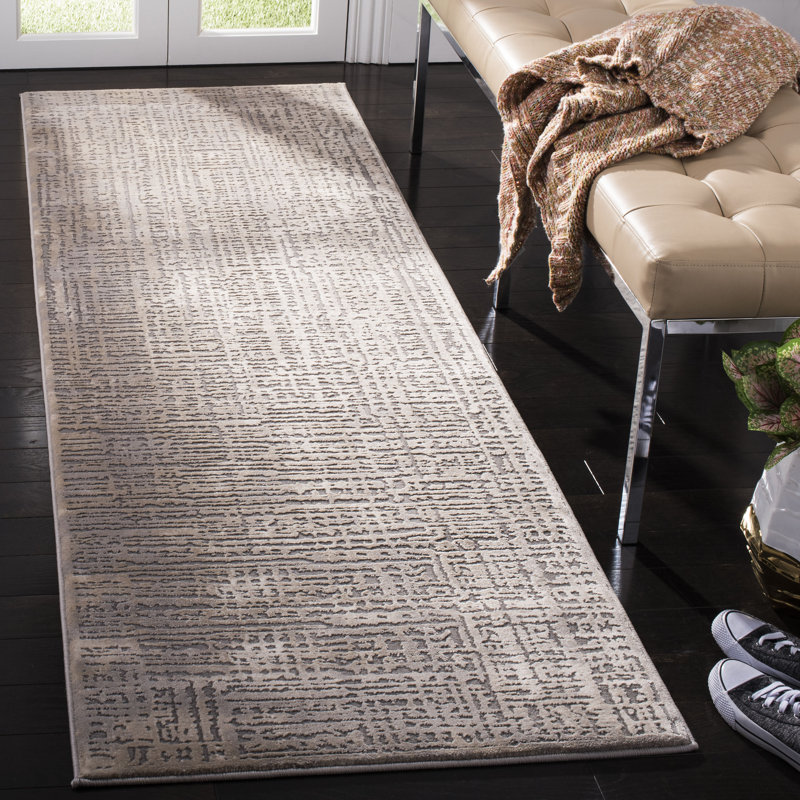 Tapis gris Edvin, Tapis de couloir 2 pi 7 po x 8 pi