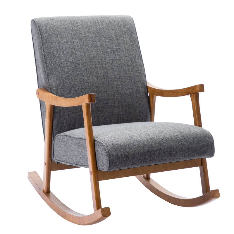 Solid Wood Rocking Chair, Grey