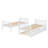 Twin-On-Twin Rubber Wood Bunk Bed Featuring Trundle, Transformable Into Two Separate Beds-1877391981