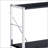 Black And Chrome 4-Tier Rectangular Bookshelf