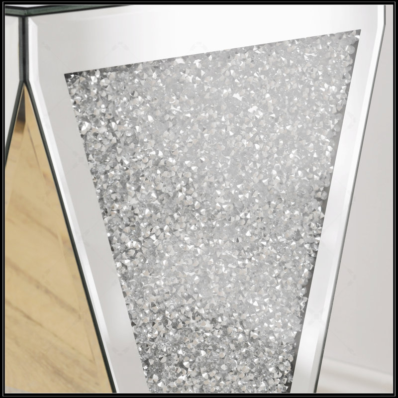 Inverted Triangular Mirror Square Table