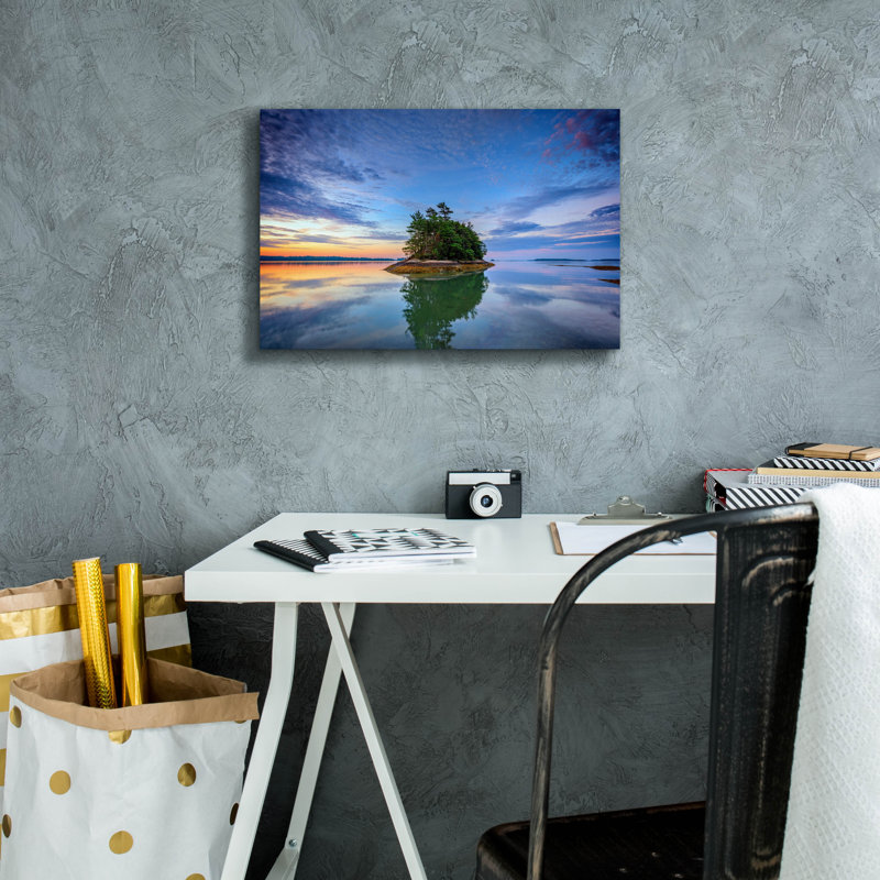 'Wolfes Neck Reflections' by Rick Berk Canvas Wall Art