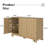 3-Door Wood Sideboard With Anti-Tip Kit For Bedroom