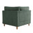 Seemab Upholstered Hunter Green Corduroy Armchair with Pillow Back, One Arm Single Chair Module Part For Sectional Sofa-1044597449