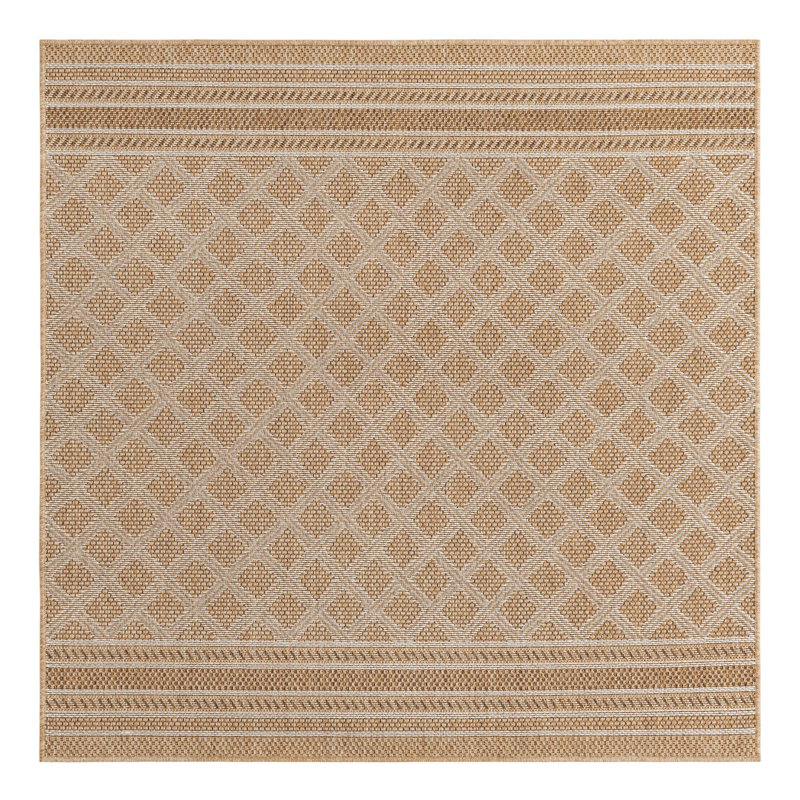 Indoor/Outdoor Trellis Area Rug, Square 5'1"