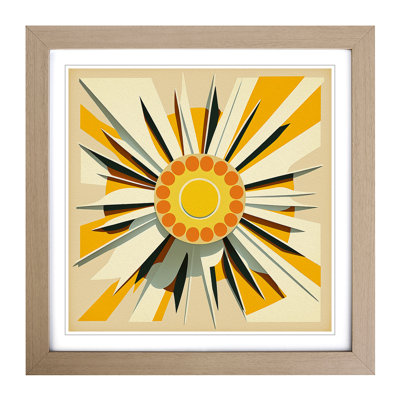 Sun Mid-Century No.2 - Framed Print