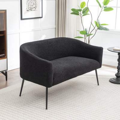 Upholstered Faux Fur Loveseat