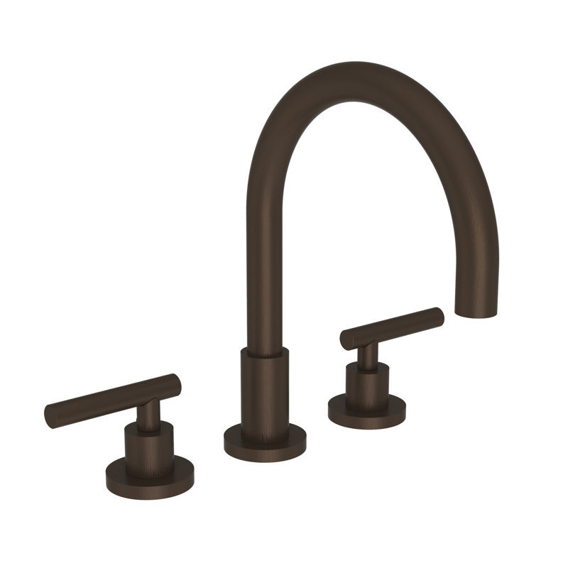 East Linear Double Handle Kitchen Faucet, Forever Brass (PVD), Lever
