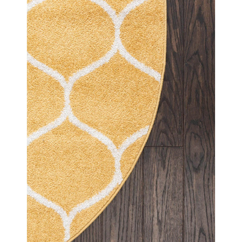 Tyann Geometric Indoor Rug, Round 7'